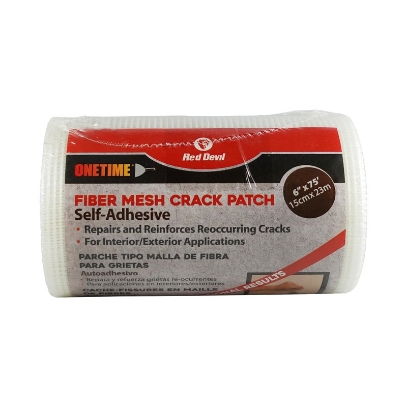 Red Devil 1226 Onetime Fiber Mesh Crack Patch 6" x 75' Wall Repair Fabric, White - Image 1